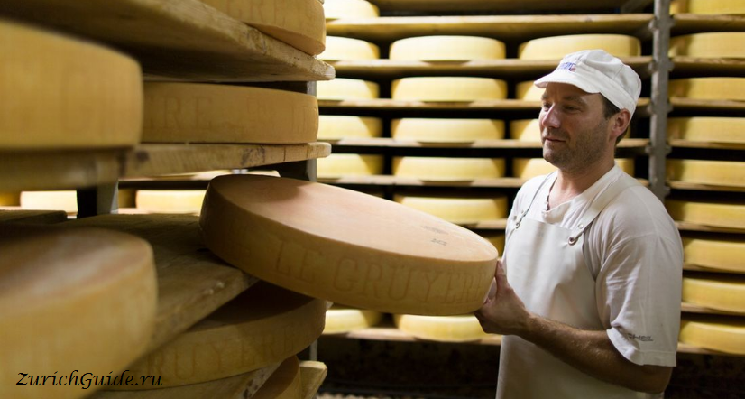 Швейцарский сыр Swiss cheese Gruyeres cheese production